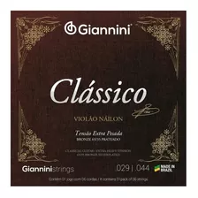 Encordoamento Giannini Nylon Clássico Tensão Extra Pesada