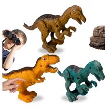 Kit 3 Dinossauros Brinquedo Corda Presente Infantil Menino 