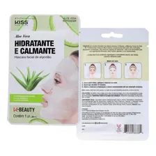 Máscara Facial De Algodão Kiss Aloe Vera Tratamento Facial Tipo De Pele Normal