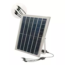 Cargador Panel Solar 20w/6v Con Cable Usb 5 Puntas