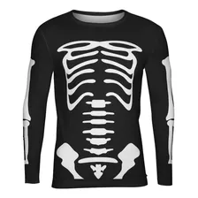 Playera Manga Larga Full Esqueleto Cobra Bones Sublimada. 