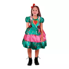 Vestido Festa Junina Menina Infantil Chique C/ Bolsa E Tiara