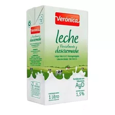 Leche Verónica Parcialmente Descremada De 1l, Pack 10u