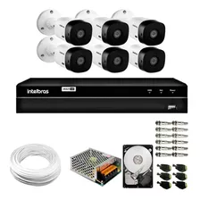 Kit 6 Câmeras De Segurança Intelbras Completo P/ Instalação