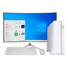 Computador Pc Slim Branco I5 8gb Ram Ssd 240gb Tela 23 Fhd