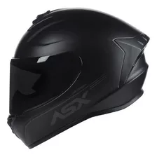 Capacete Asx Draken Solid Preto Fosco + Viseira Fumê Tamanho Do Capacete 58-m