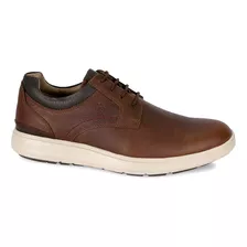 Zapato Derby Casual Hombre Cuero Viale Homme Habano 067