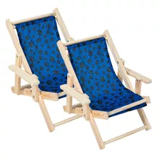 2 Cadeiras De Praia E Piscina Infantil Madeira Com Regulagem