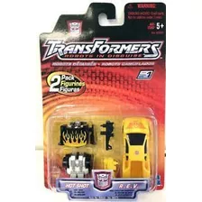 Hasbro Red Transformers Robots Disfrazados, Paquete De Dos Hot Shot Y R.e.v.