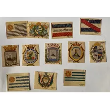 12 Figuritas, Cromos Banderas Escudos Álbum Águila 1932 Fg1