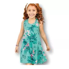 Vestido Infantil Floral Verde - Puc