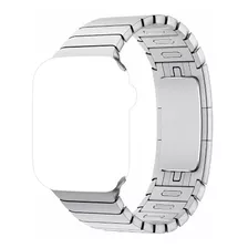 Pulseira Aço Elos Botão Compatível Com Apple Watch 41mm 45mm