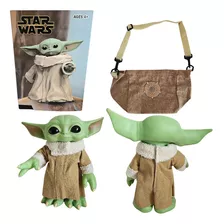 Muñeco Grogu Baby Yoda 25 Cm Con Ropa En Caja Con Bolso