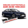 Par De Emblemas Quattro Audi A6/s6 1998-2023 Crom/negro