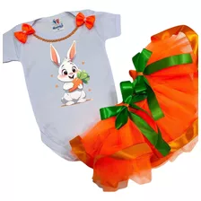 Conjunto Pascoa Baby Fantasia Coelhinho Menina