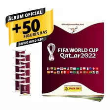 Álbum Da Copa 2022 Qatar + 10 Envelopes (50 Figurinhas) 