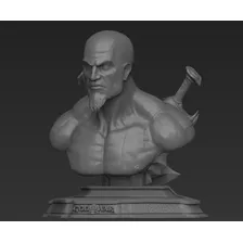 Kratos God Of War Busto Archivo Stl Para Impresion 3d