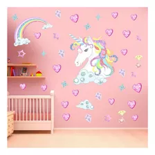 Unicornio En Vinilo Para Pared Decoración