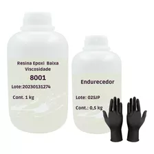 Kit Resina Epóxi Liquida Baixa Viscosidade 1,5 Kg Com Brinde