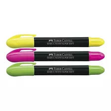 Kit Marca Texto Faber-castell Gel Supersoft Colors 3 Cores