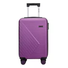 Mala De Viagem Pequena Vai A Bordo 10kg Mundi 360º Tsa Abs Cor Roxo