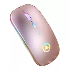 Mouse Gamer De Juego Inalámbrico Recargable Yindiao A2 Oro Rosa