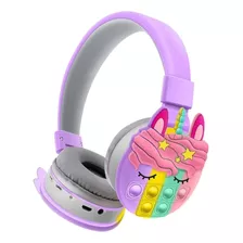 Auricular Inalámbrico Unicornio Con Bluetooth Y Pop It