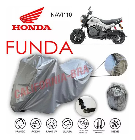 Funda/forro Protector Uso Rudo Para Moto Honda Navi110 Foto 2
