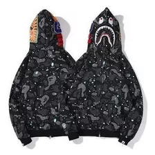 2022sudaderas Bape Sudadera Bape Shark Negro Rosa Bape Shark