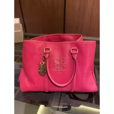 Bolsa Carolina Herrera Excelentes Condiciones Original Rosa