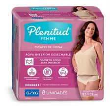 Ropa Interior Descartable Plenitud Femme G/xg 1 Pack X8 Unidades