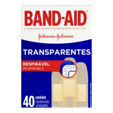 Curativo Transparente Band-aid 1,9cm X 7,6cm Caixa 40 Unidades