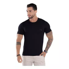 Camiseta Masculina Básica Com Elastano