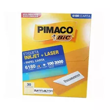1 Etiqueta Ink-jet/laser Carta 6080 Pimaco C/100 Folhas