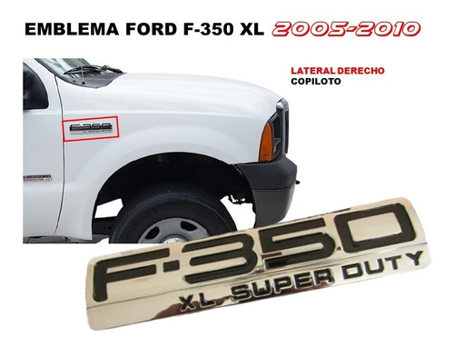 Emblema Ford F-350 Xl Super Duty 2005-2010 Foto 2