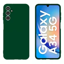 Capa Capinha Case Aveludada + Película 3d Para Galaxy A34 5g