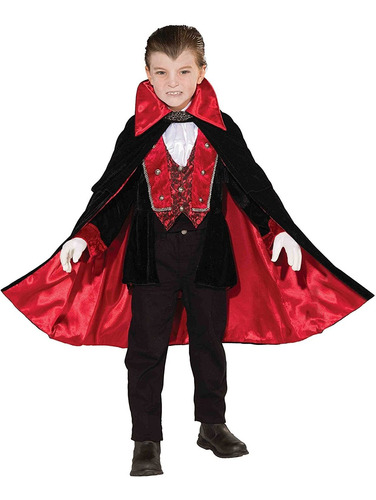 Disfraz De Vampiro Victoriano Para Niños Tamaño Mediano. S