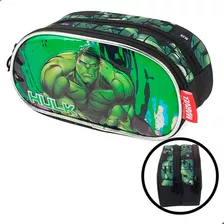 Estojo Avengers Hulk Duplo Infantil 3d Escolar Ei38104