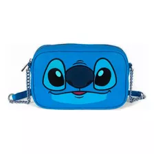 Bolsa De Ombro Transversal Feminina Disney Lilo & Stitch Acambamento Dos Ferragens Níquel Cor Azul Correia De Ombro Azul