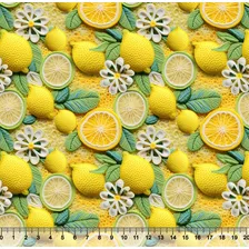 Tecido Tric Digital Limão Siciliano 3d