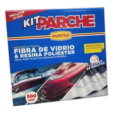 Kit Parche Agujeros Y Fisuras Fibra De Vidrio Hunter 500cm3