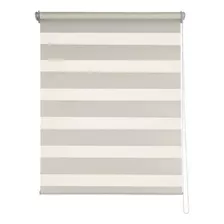 Cortina Roller Lumax Zebra De 160cm X 160cm Rayado Color Beige - Unidad Por 1