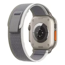 Correa Trail Para Apple Watch 42 / 44 / 45 & Ultra - Color Gris / Blanco - Marca Cellbox