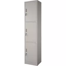 Locker Metalico 3 Puertas Casilleros Oficina Chapa 9x34x180