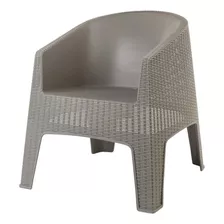 Sillon De Exterior Garden Life Ibiza Rattan Sintetico Csi Color Gris