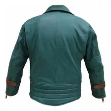 Campera Moto Motoquera Hebillas Cuero Hombre - Maybe -