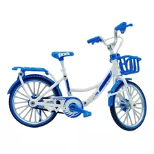 Miniatura Bicicleta De Passeio Cesta Bike Garupa Die Cast