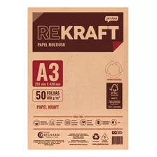 Papel Kraft A3 180g Impressão Caixa Scrapbook Convites Tags