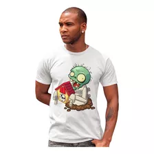 Playera Blanca Alfa Plantas Vs Zombies Reloj Cuckoo