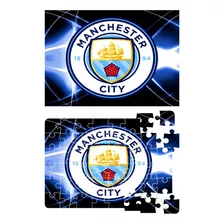 Quebra Cabeças Manchester City19x27cm Com 40 Peças